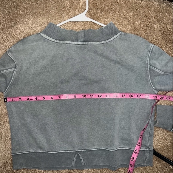 Free People Exposed Seam Blue Gray Pullover Size XS - Picture 5 of 12